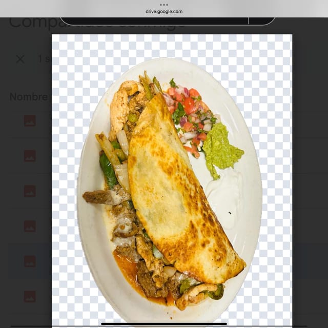 Jumbo Shrimp Quesadilla.