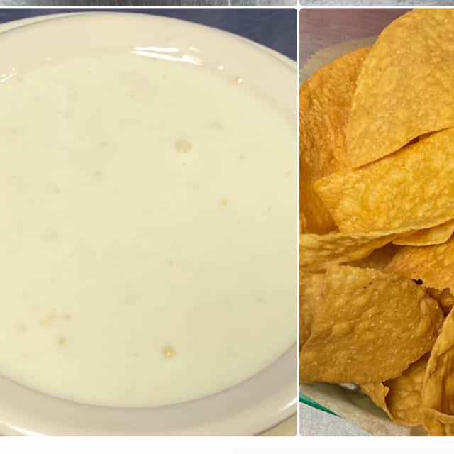 Cheese Dip & Chips.