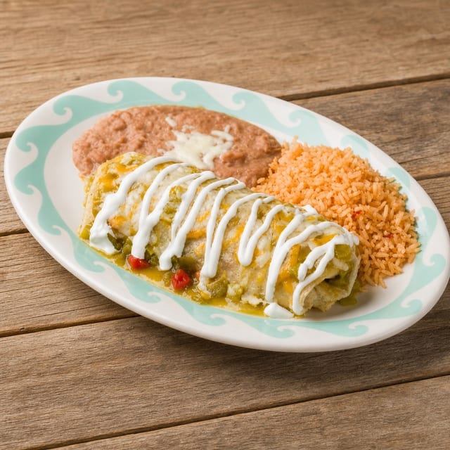 #9 - Beef Enchilada, Burrito & Chile Relleno.
