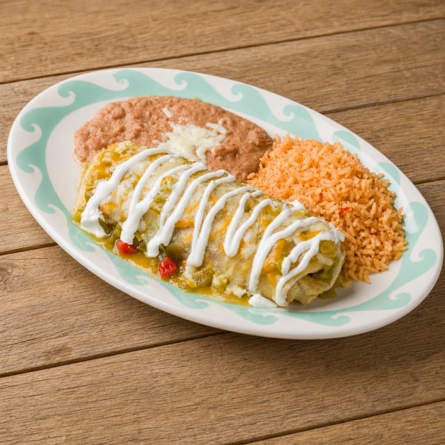 #16 - 2 Tamales, Rice & Beans.