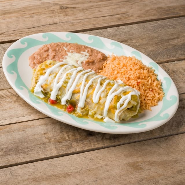 #9- Beef Enchilada, Burrito & Chile Relleno.