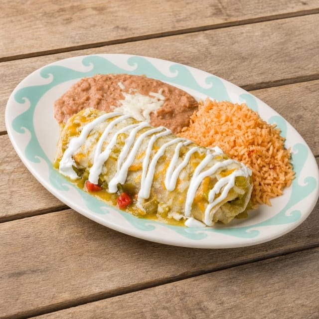 #16- 2 Tamales, Rice & Beans.
