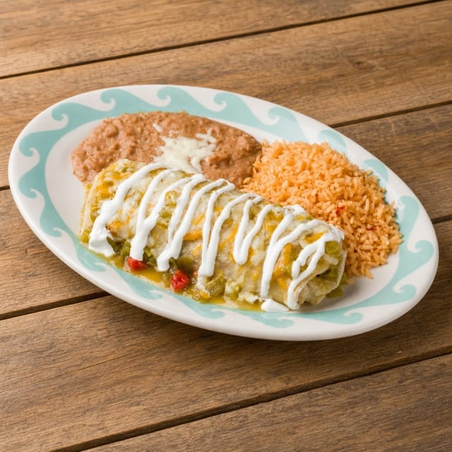 #12 - Beef Burrito, Chile Relleno & Chalupa.