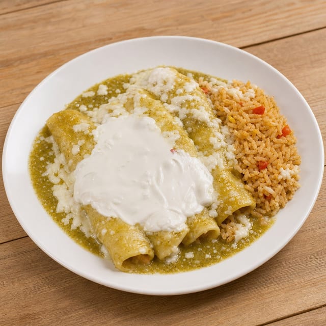 Enchiladas Verdes.