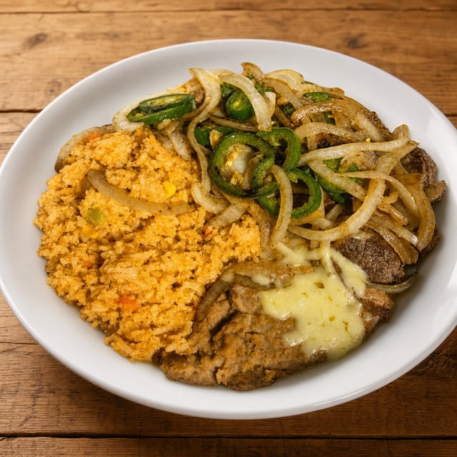 Steak a la Mexicana.