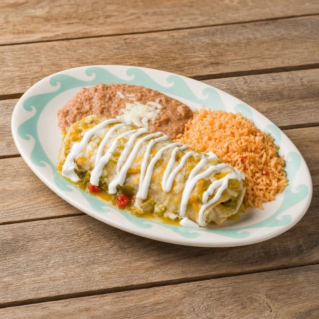 #14 - Beef Burrito, Enchilada & Tamale.