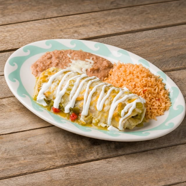 #12 - Beef Burrito, Chile Relleno & Chalupa.
