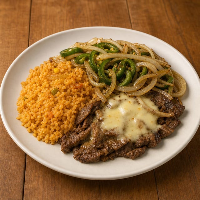 Steak a la Mexicana.