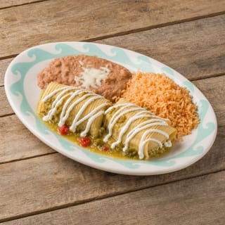 #16 - 2 Tamales, Rice & Beans