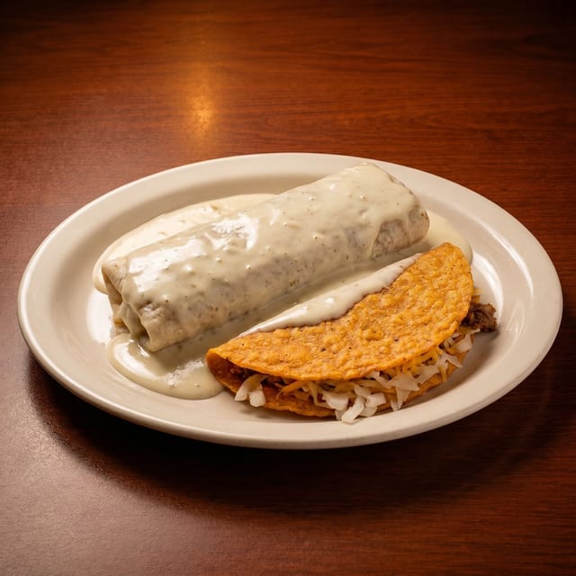 Beef Burrito & Taco.