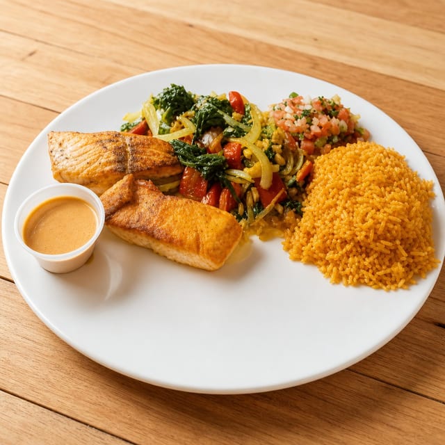 Salmon a la Mexicana.