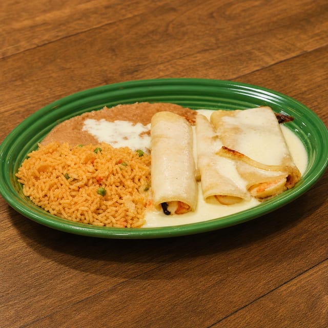 Lunch #15 Shrimp Enchilada.