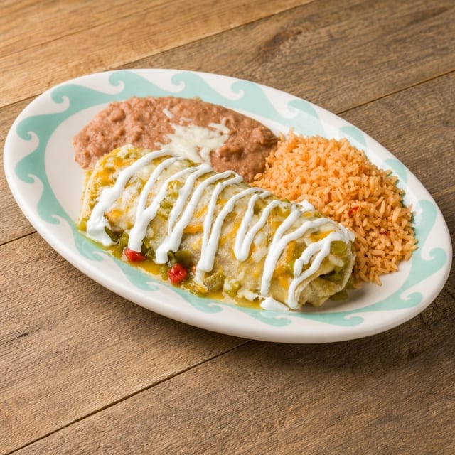 #10-3 Beef Tacos, Rice & Beans.