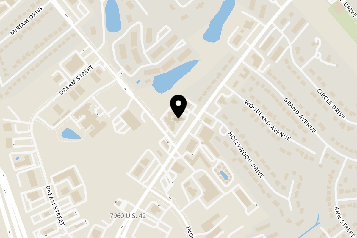 Map showing the location of Acapulco Mexican Restaurant Florence on 7718 US-42 in Florence